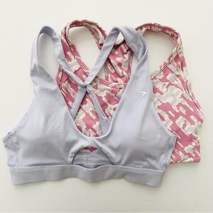 Gymshark M Peek A Boo Sports Bra & Essential Racer Back Sports Bra Set